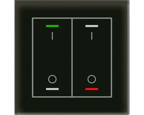 MDT technologies KNX Glastaster II Light 2- fach RGBW TS Schwarz GTL-2TBS.02S MDT technologies KNX Glastaster II Light 2- fach RGBW TS Schwarz GTL-2TBS.02S
