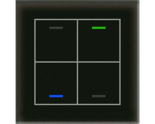 MDT technologies KNX Glastaster II Light 4- fach RGBW Schwarz GTL-400S.02S MDT technologies KNX Glastaster II Light 4- fach RGBW Schwarz GTL-400S.02S