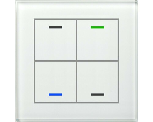 MDT technologies KNX Glastaster II Light 4- fach RGBW TS Weiß GTL-4T0W.02S MDT technologies KNX Glastaster II Light 4- fach RGBW TS Weiß GTL-4T0W.02S