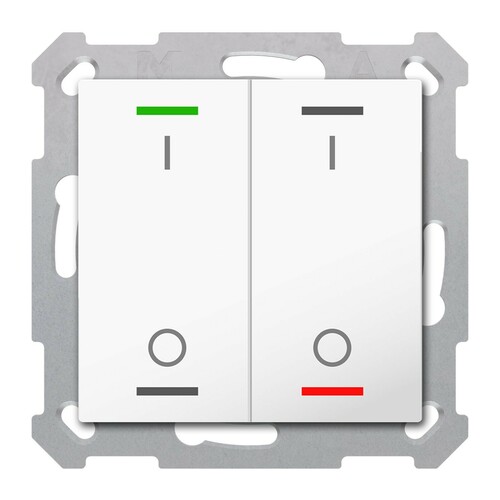 MDT technologies KNX Taster Light 55 2- fach RGBW Reinweiß TAL-5502B02.02S MDT technologies KNX Taster Light 55 2- fach RGBW Reinweiß TAL-5502B02.02S