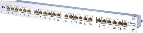 Metz Connect 24-Port Panel E-DAT C6A 1HE Alu TN EDATC6A-MP24