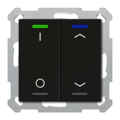 MDT technologies KNX Taster Light 55 2- fach,RGBW,TS Schwarz TAL-55T2D06.02S