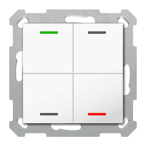 MDT technologies KNX Taster Light 55 4- fach,RGBW,TS TAL-55T4002.02S
