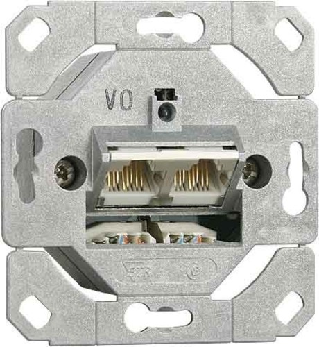 Metz Connect Anschlussdose C6A UP0 2xRJ45,UP0 TN EDATC6A-2UP0