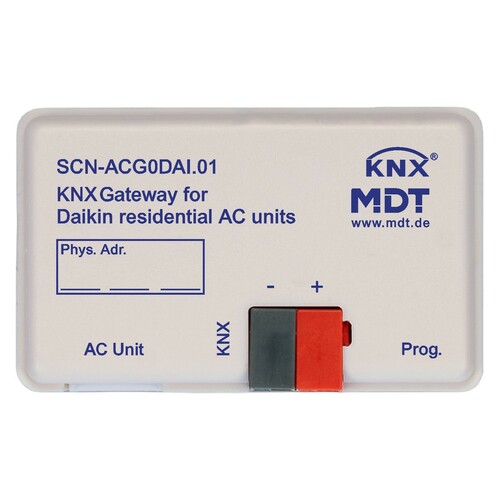 MDT technologies KNX Gateway für Daikin Wohnbau-Klimageräte SCN-ACG0DAI.01 MDT technologies KNX Gateway für Daikin Wohnbau-Klimageräte SCN-ACG0DAI.01