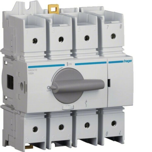 Hager Lasttrennschalter 4P 100A HAD410
