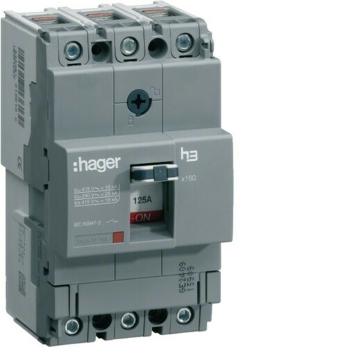 Hager Leistungsschalter X160 3P 40kA 125A HNA125H Hager Leistungsschalter X160 3P 40kA 125A HNA125H