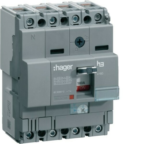 Hager Leistungsschalter X160 4P 40kA 160A HNA161H Hager Leistungsschalter X160 4P 40kA 160A HNA161H