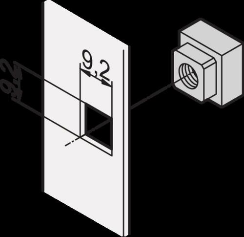 Schroff 4-Kantmutter 21101007 (VE100)