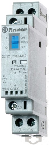 Finder Installationsschütz 24VAC/DC,2S,LED 22.32.0.024.4340