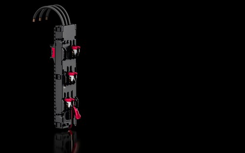 Rittal Geräteadapter 16 A, AWG 14 3-polig B: 45 mm RX 9360.710 (VE4)