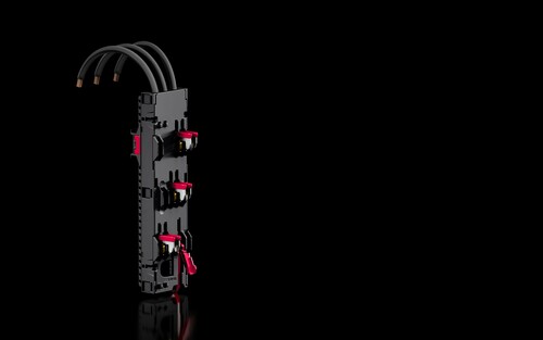 Rittal Geräteadapter 65 A, AWG 6, 3-polig, B: 54 mm RX 9360.760 (VE4)