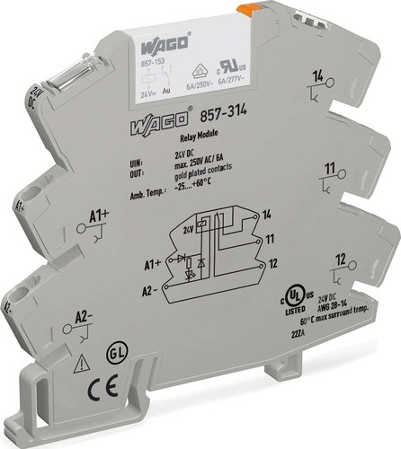 WAGO GmbH & Co. KG Relaisbaustein steckbar 24VDC 10mA 1W 857-314