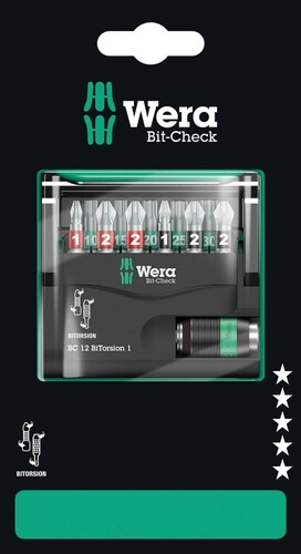 Wera Werk Bit-Sortiment BitCheck 12BiTorsion 05136385001