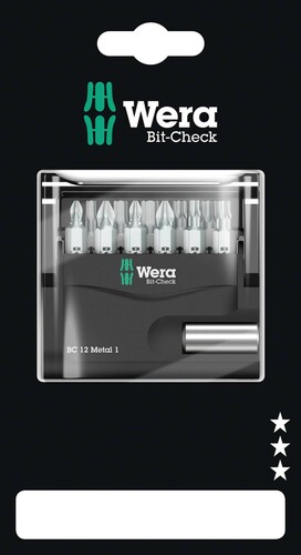 Wera Werk Bit-Sortiment Bit-Check 12Metal1SB 05136393001