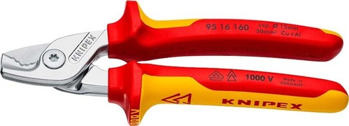 Knipex-Werk VDE Kabelschere bis D15mm/50qmm 95 16 160