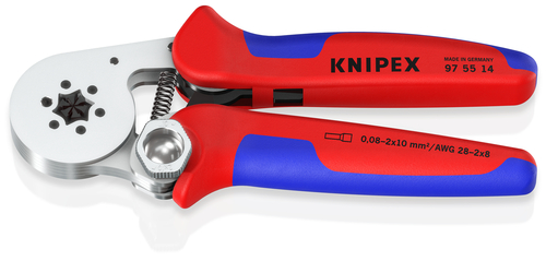 Knipex-Werk Aderendhülsen-Presszange 0,08-10qmm 97 55 14 SB