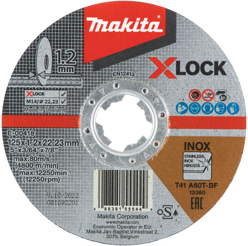 Makita Trennscheibe 125x1,2mm INOX E-00418