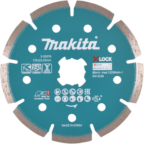 Makita Diamantscheibe 125mm X-Lock Beton E-02076 Makita Diamantscheibe 125mm X-Lock Beton E-02076