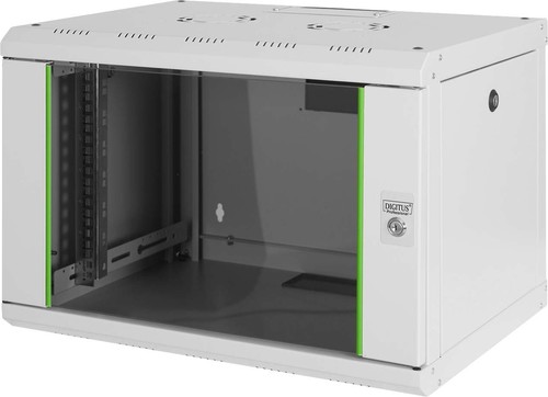 DIGITUS 19" Wandschrank m. Glastür, RAL7035 DN-19 07-U