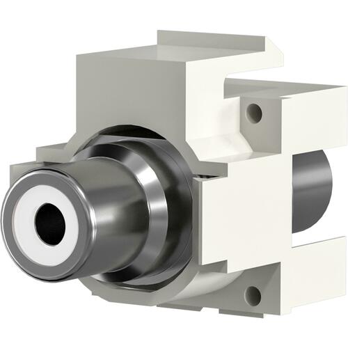 EFB-Elektronik Cinch Adapter Bu/Bu weiss weisser Ring Snap-In EB494