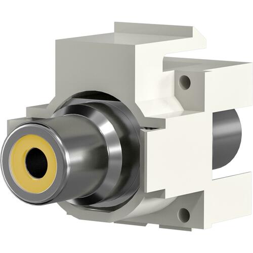 EFB-Elektronik Cinch Adapter Bu/Bu weiss gelber Ring Snap-In EB495