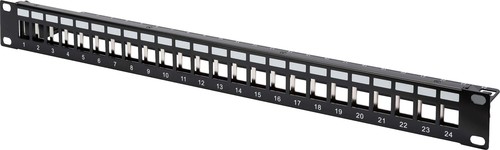 DIGITUS Modular Patch Panel unges. 24Port,Blank,1HE,sw DN-91411