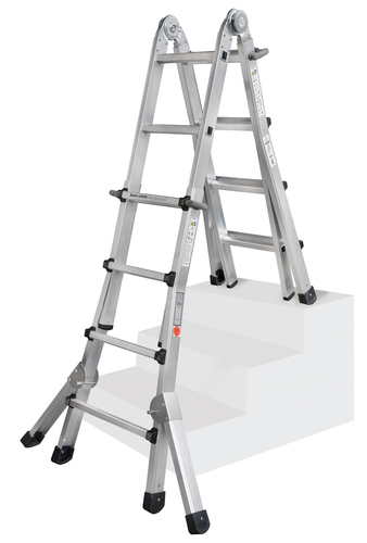 ILLER-LEITER Teleskopleiter Levelmaster 4x4 Spross.+Ausleger 64214