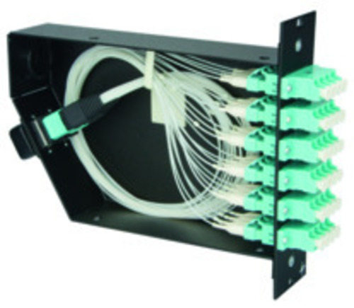 Telegärtner FanOut-Modul 6xLC-Quad grün OS2 100022410