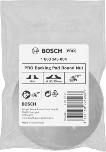Bosch Power Tools PRO Stützteller Round Nut, M14, 180, 230 mm 1603345004