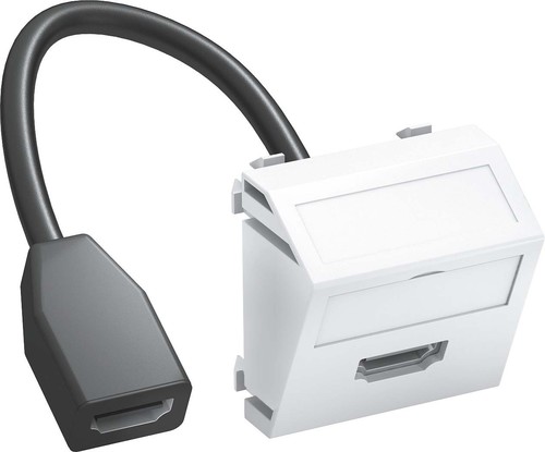 OBO Bettermann Vertr Multimediaträger HDMI 45x45mm sw-gr MTS-HD F SWGR1