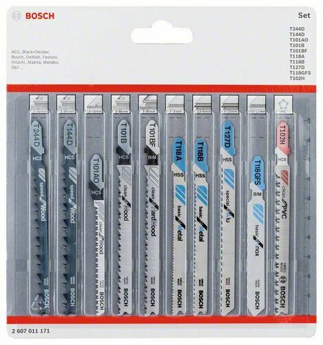 Bosch Power Tools Stichsägeblatt-Set All in One,VE10 2607011171