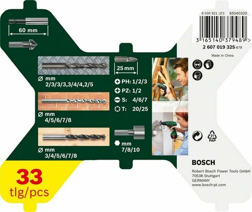 Bosch Power Tools Bohrer-/Schrauberset X-Line,VE33 2607019325