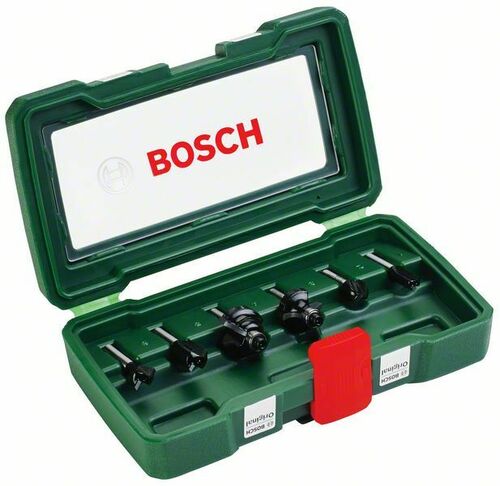 Bosch Power Tools Fräser-Set 6 mm Schaft,VE6 2607019464