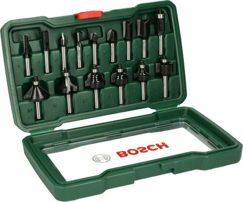 Bosch Power Tools Fräser-Set 8 mm Schaft,VE15 2607019469