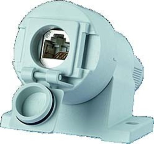 Metz Connect Modul Cat.6A 1-Port lichtgrau E-DAT Industry IP67 1309510003-E