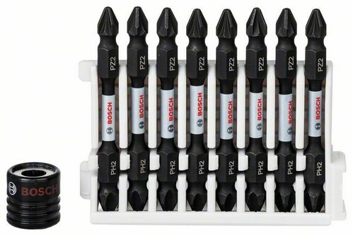 Bosch Power Tools Doppelklingenbit-Set VE9, PH2-PZ2, 65mm 2608522334