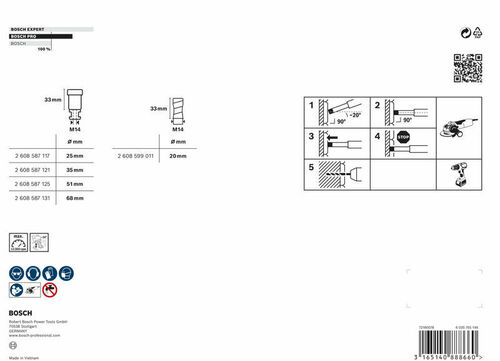 Bosch Power Tools PRO Ceramic dry M14 Bohrkronen-Set 2608576669