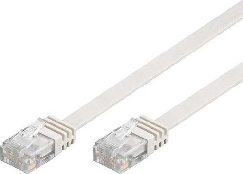 Goobay Flachkabel U/UTP Cat6 weiß 1,0m 95151
