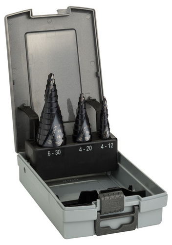 Bosch Power Tools HSS-AlTiN-Stufenbohrerset, 3-tlg. 2608588069 Bosch Power Tools HSS-AlTiN-Stufenbohrerset, 3-tlg. 2608588069