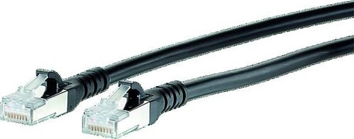 Metz Connect Patchkabel S/FTP schwarz 15,0m Cat.6A 130845A500-E