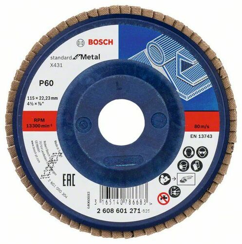 Bosch Power Tools Fächerschleifscheibe X431,115mm,60 2608601271