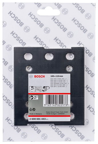 Bosch Power Tools Schleifplatte, 110 x 100 mm, mit Kletthaftung 2608601443 Bosch Power Tools Schleifplatte, 110 x 100 mm, mit Kletthaftung 2608601443