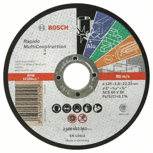Bosch Power Tools Trennscheibe 125x1,6mm Multi 2608602383