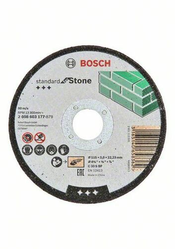 Bosch Power Tools Trennscheibe 115x3,0mm Stein 2608603177