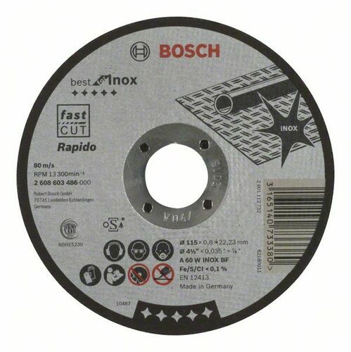 Bosch Power Tools Trennscheibe 115x1,0mm INOX 2608603486