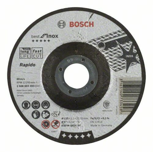 Bosch Power Tools Trennscheibe 125x1,5mm INOX 2608603493
