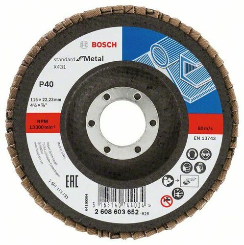 Bosch Power Tools Fächerschleifscheibe X431,115mm,40 2608603652