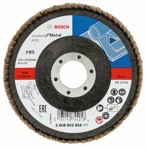 Bosch Power Tools Fächerschleifscheibe X431,115mm,80 2608603654