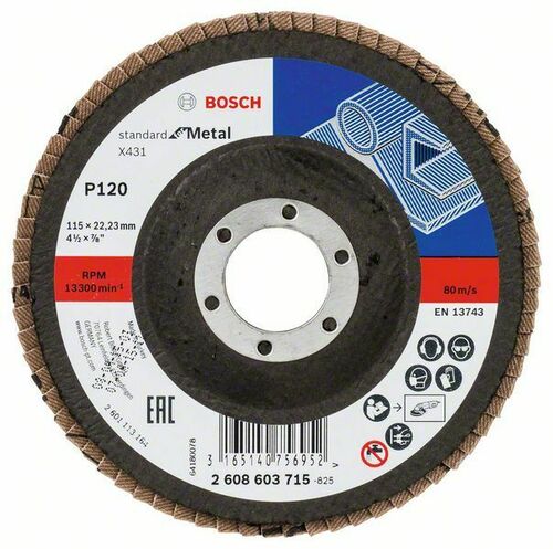 Bosch Power Tools Fächerschleifscheibe X431,115mm,120 2608603715